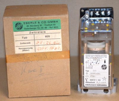 Eberle & co Zeitrelais Typ 605 0,5-26min NEU OVP