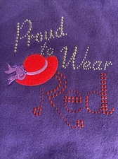 Red Hat Society Proud To Wear Red Sweatshirt NWT XL