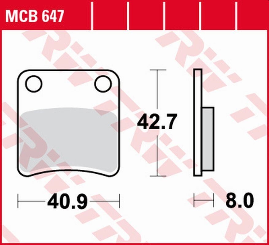 Plaquettes de frein organiques KH257 pour scooter Cagiva City 50