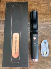 Wireless Hair Straightener Brush Portable Hot Comb Straightening Anti-Scalding 