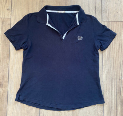 BRAX Damen Polo Shirt Gr. L / 42 dunkelblau Kragen Sommer Sonne Maritim