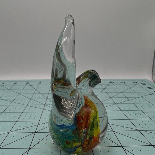 Art Glass ~ Multi-Color & Teardrops Style Ring Holder / Paperweight - Picture 4 of 8