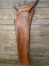 Handmade Western Leather Chaps, Leather Chinks for Horse Riding, Western Pants