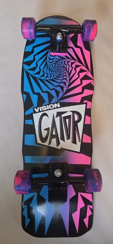 VISION GATOR II MC BLUE TO PINK FADE SKATEBOARD CUSTOM COMPLETE - 10.25 x 29.75"