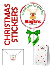 CHRISTMAS BIRTHDAY PARTY FAVORS STICKERS LABELS for your favors
