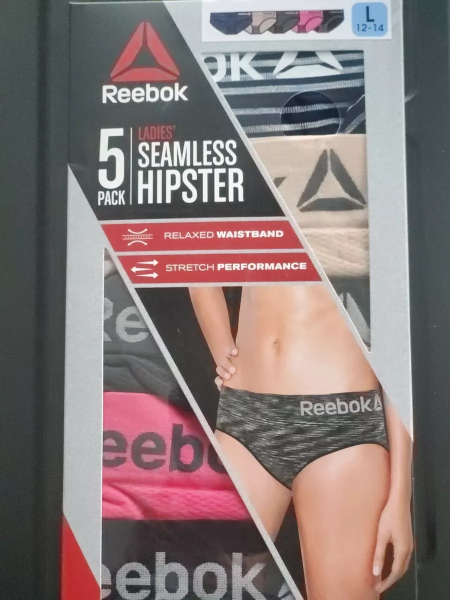 NEW IN BOX Reebok Womens Seamless Hipster Panties Ladies Underwear