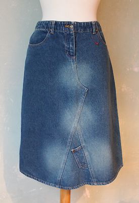 Morgan de Toi Rock Jeans Jeansrock usedlook viele Taschen 38 M / 40 