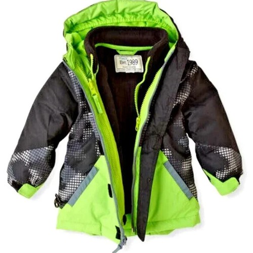 The Children's Place Boy's 3-in-1 Winter Jacket Ski Puffer Wind Water-Resistant