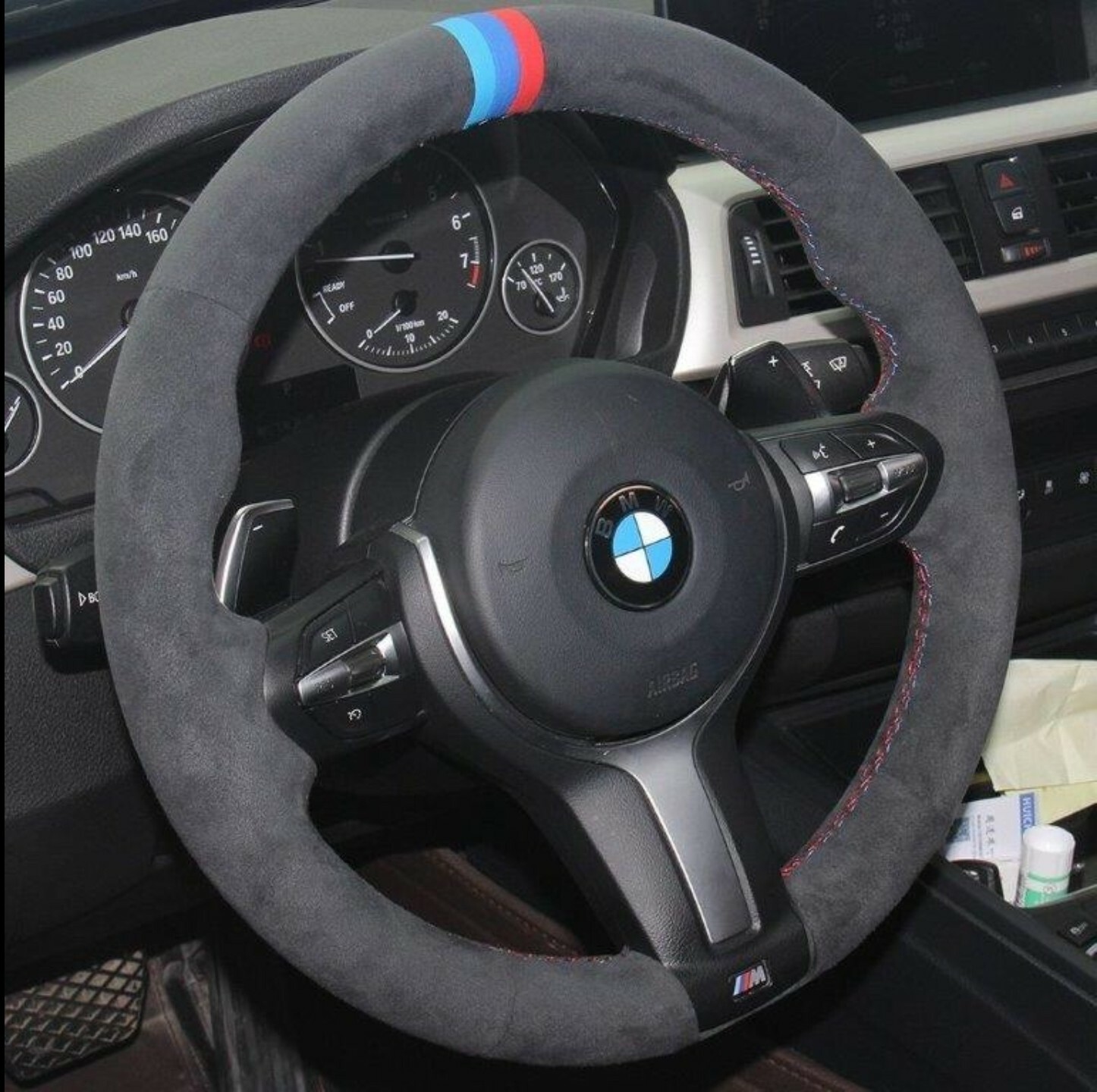 BMW ALCANTARA STEERING WHEEL COVER TRI F32 F30 F34 F87 M2 F80 M3 F82