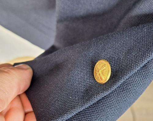 Ivy Crew Vintage Sport Coat Mens 44R Navy Gold Button USA - Picture 4 of 11