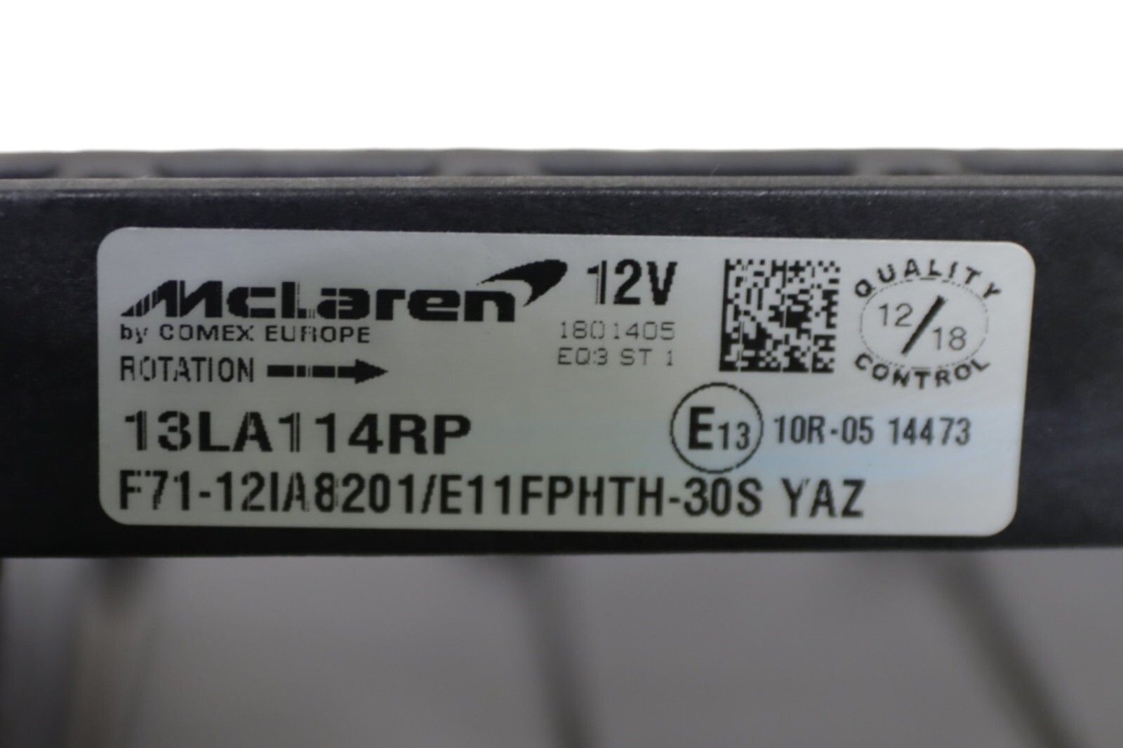 McLaren 600LT Left Side Radiator Cooling Fan Shroud Assembly 2019 2020 OEM