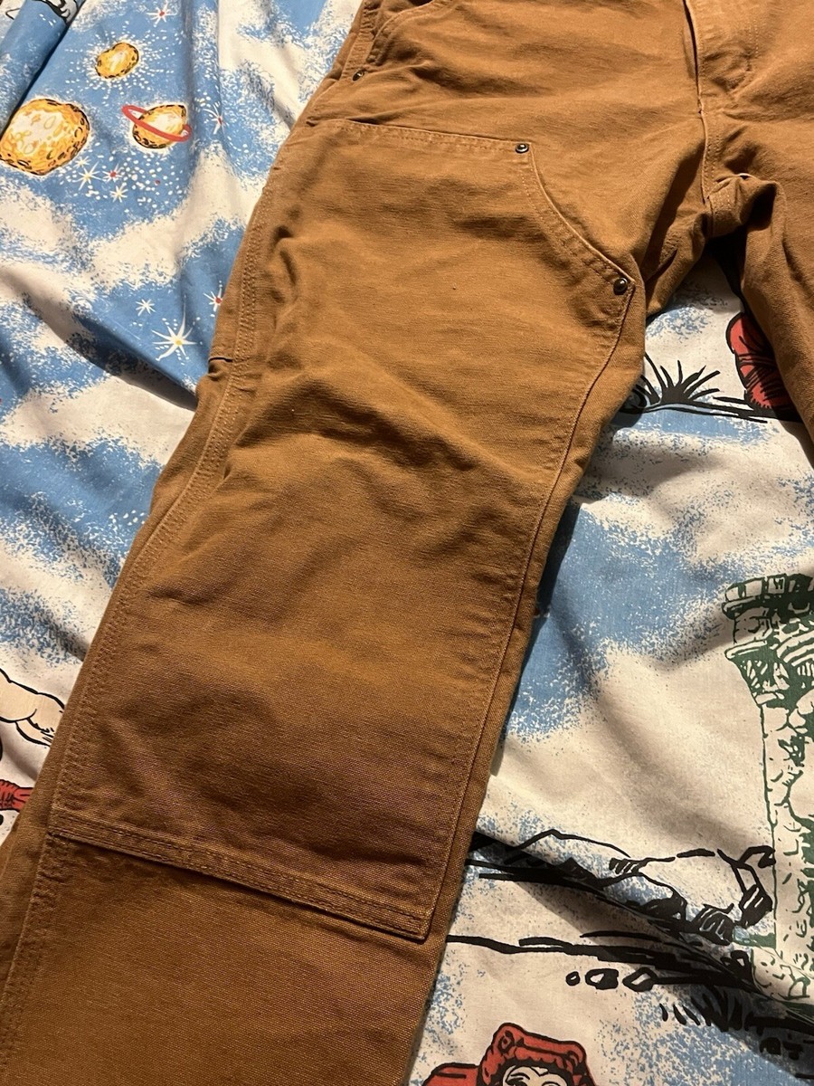 Carhartt Double Knee Carpenter Pants Size 32 x 30 Tan Made In