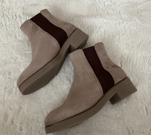 Botas Chelsea Unisa Gamuza Tobillo Beige UK4 EU37 Nuevas - Imagen 3 de 7