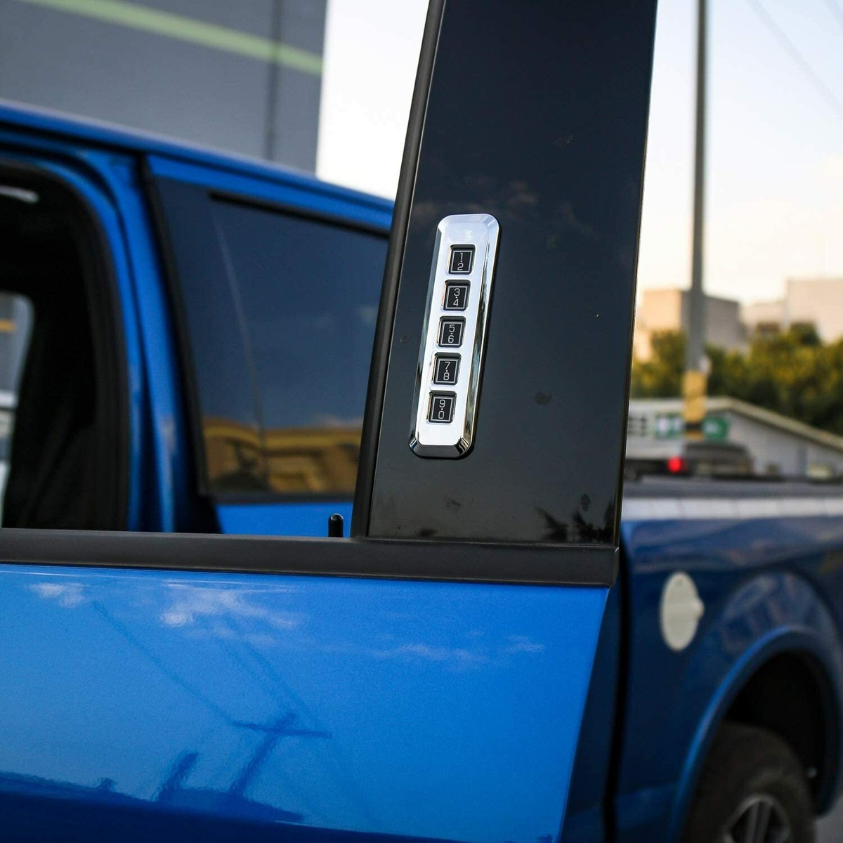 For 2021-2022 F150 F-150 Carbon Fiber Keyless Entry Keypad Cover Trim Bezel