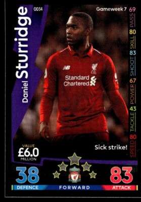 2018-19 Topps On-Demand Match Attax Premier League #OD34 Daniel Sturridge