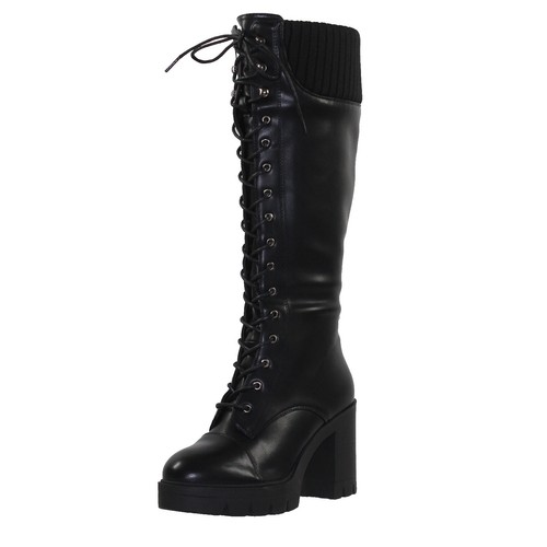 Archive Heavy Platform Combat Boots +8cm Womens Soft Leather