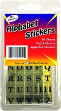 Pencil Grip The Classics Alphabet Stickers, Gold/Black, 10 Sheets