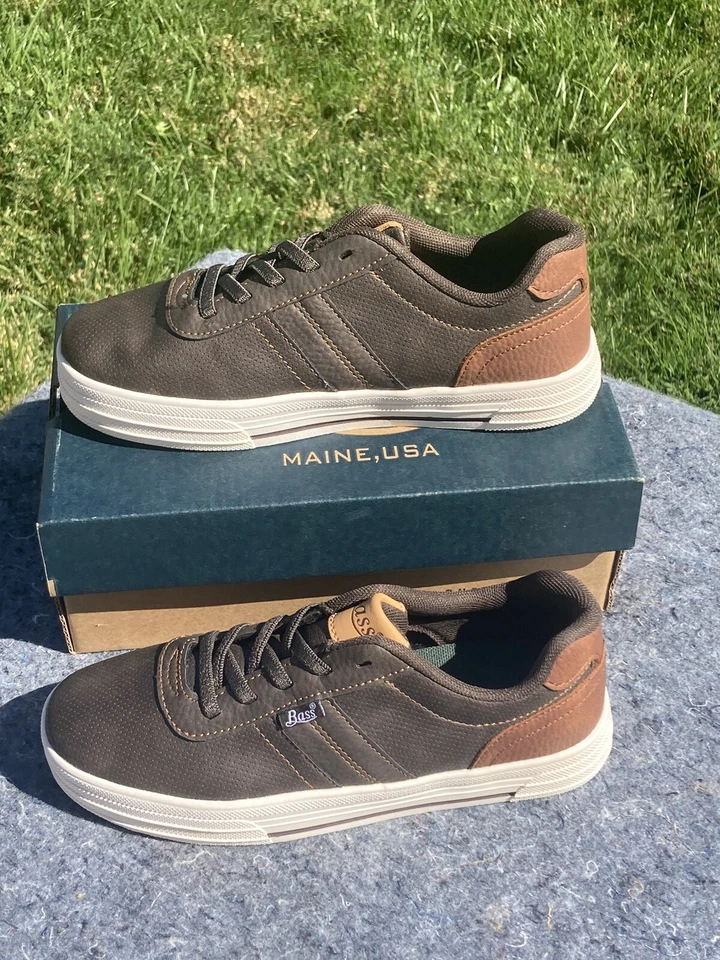 ¡NUEVO! G.H. BASS & CO. Zapatos Miles para niños con cordones elásticos elásticos marrón/bronceado talla 3M Foto 4 de 4