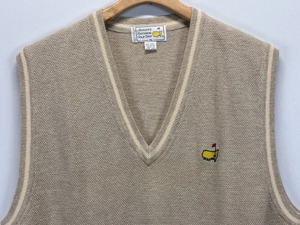 Colete suéter masculino Masters Augusta Golf Shop mistura de linho XL Slazenger - Imagem 3 de 4