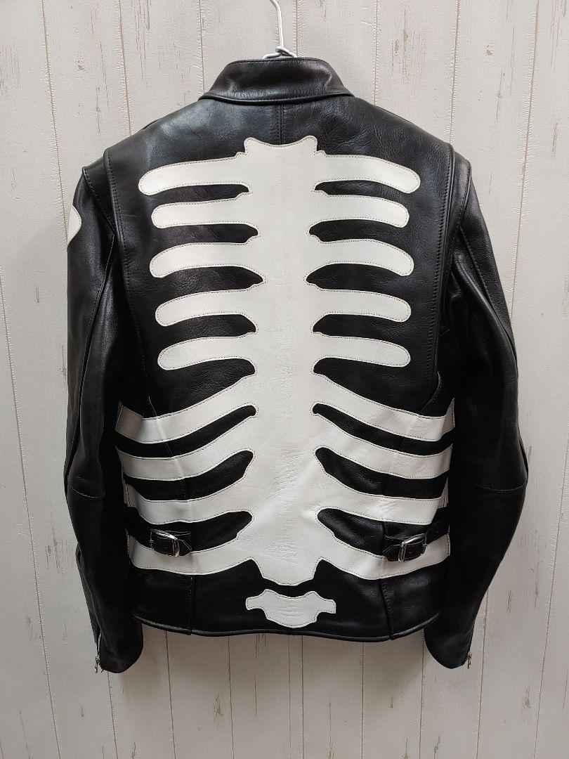 VANSON B-BONE LEATHER JACKET Takuya Kimura Size 38 (M) Black