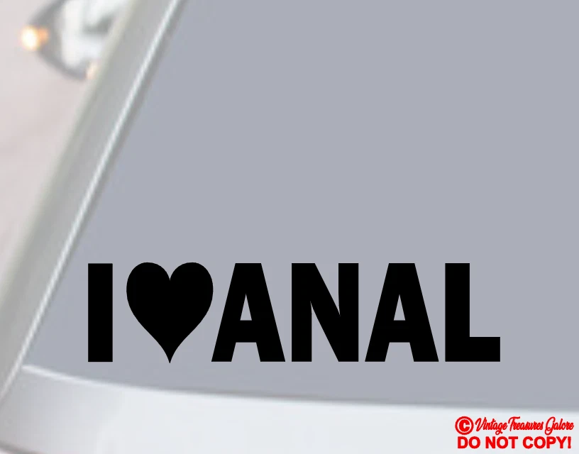 (LOTE DE 12) I LOVE ANAL AL POR MAYOR CALCOMANÍAS DE VINILO PEGATINAS BROMA DIVERTIDA PARACHOQUES Foto 3 de 4