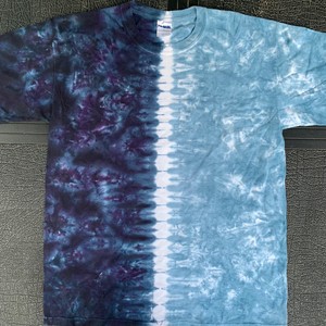 tie dye dark blue shirt