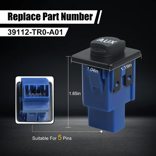 5pin Audio Auxiliary Input Switch for Honda Civic HF 2012-2015 39112-TR0-A01 - Picture 4 of 9