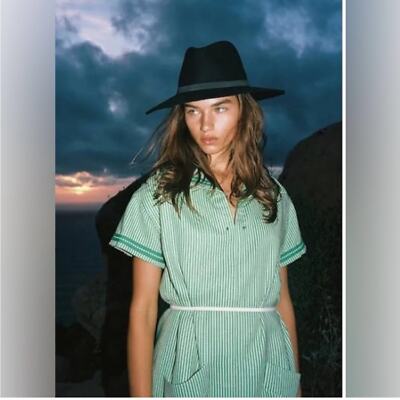 Lack of Color Black Wool Hat 56cm Noir Rancher - Wool Felt Fedora Hat (Black) | Lack of Color [US] main image 2