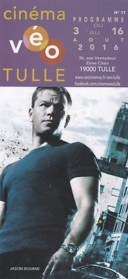 VEO TULLE CINEMA PROGRAM - JASON BOURNE - 2016 LEAFLET NEW