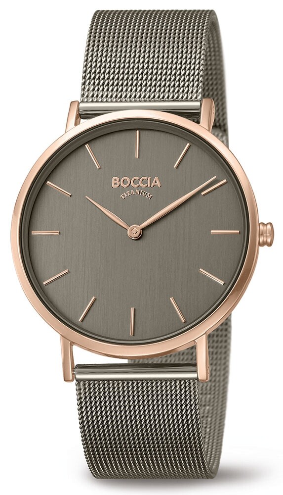 Reloj De Mujer Boccia Titanium 3273-08 Con Plating De Oro Rosa / Antracita Ø36mm