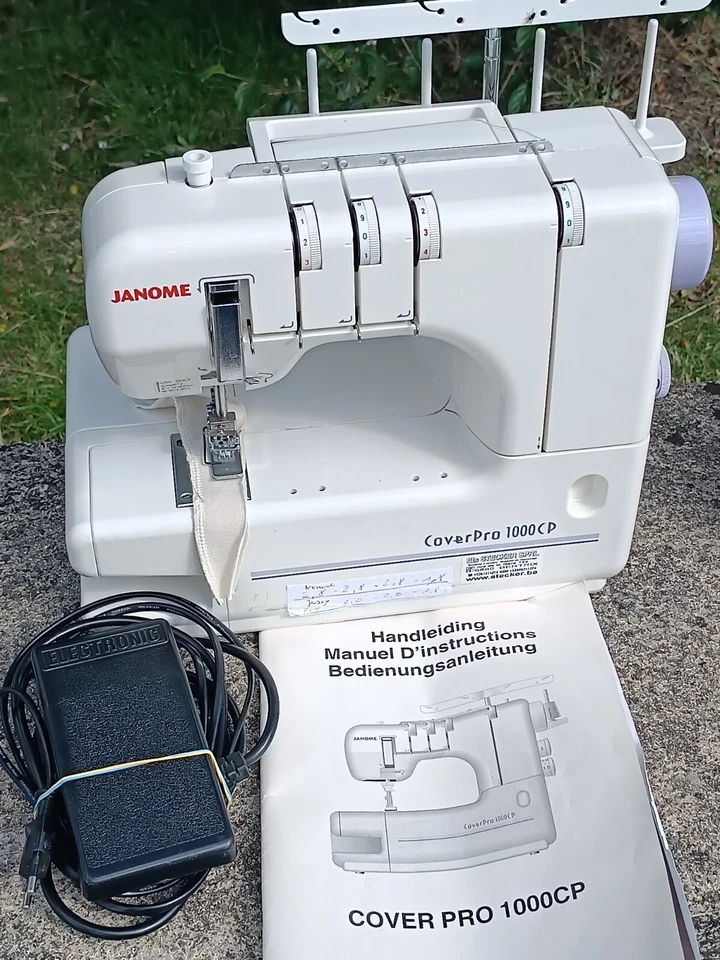 Nähmaschine Overlock COVERLOCK JANOME 1000 CP Guter Zustand! - Bild 2 von 4