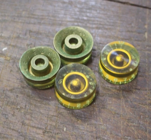 Aged Gold CAB Speed Knobs Set (4) For Gibson Guitars
