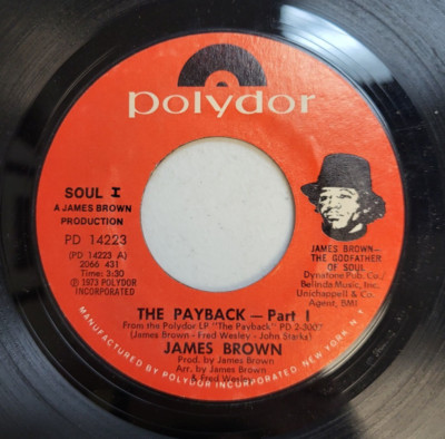 Funk Soundtrack 45 James Brown - The Payback / The Payback -Part 2 on Polydor