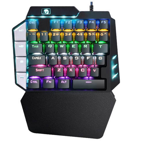 Tastiera Gaming Meccanica Mini a Una Mano da Gioco PC PS4 Retroilluminata a  LED | eBay