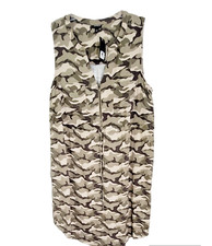 Torrid Womens Camouflage Mini Challis Zip Front Shirt Dress Sleeveless 1X NWT