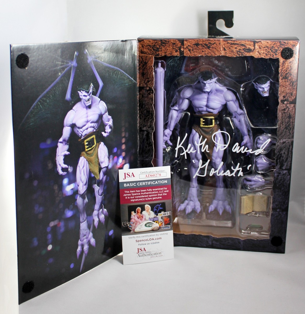 KEITH DAVID SIGNED GARGOYLES ULTIMATE GOLIATH NECA FIGURE