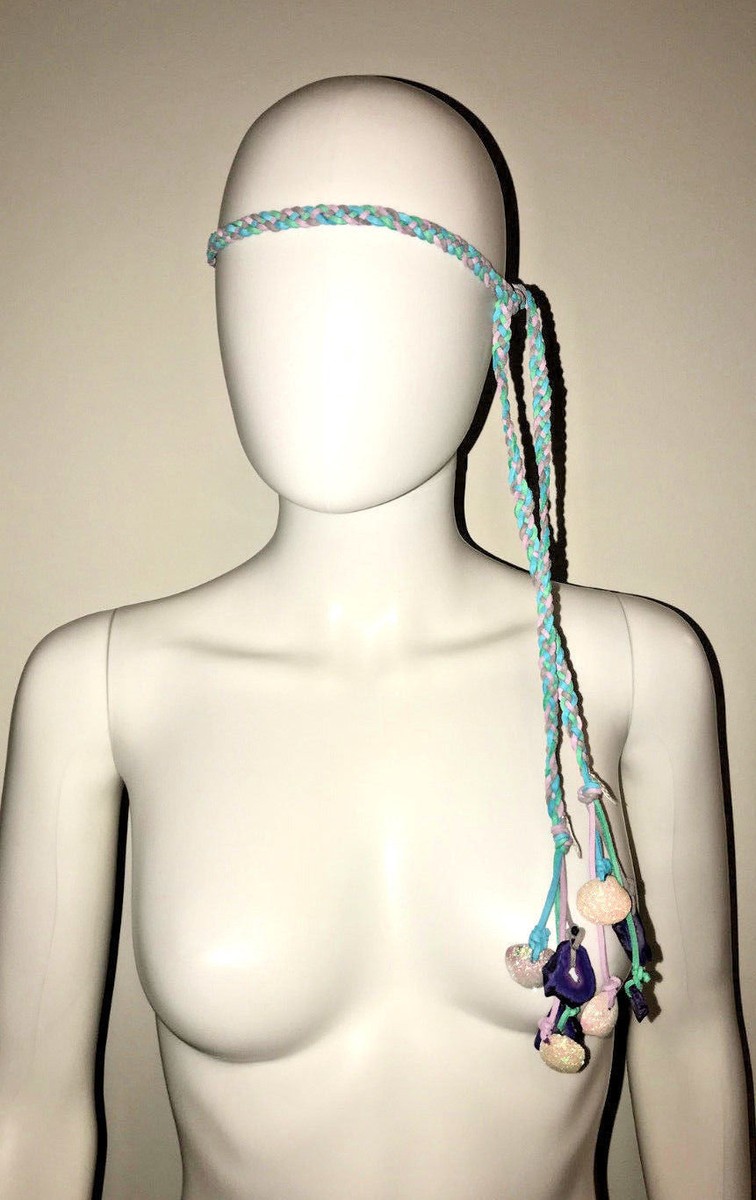 HANDMADE FAUX VEGAN SUEDE BRAID BOHO FESTIVAL NECKLACE  display picture 3