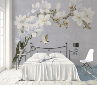 3D White Branch ZHUA25992 Wallpaper Wall Murals Removable Self-adhesive Ann