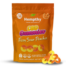 CBD Gummies Edibles - Peach Rings - 300mg - 30 Pack