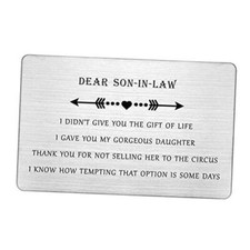 Son In Law Gifts from Mother In Law, Son In Law Birthday Card, Wedding Day