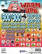 Pull Tab Tickets - Chips - Game - Pick Board - Warm Ups - 3,955 ct