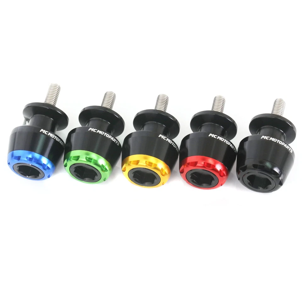 Carretes basculantes traseros negros MSHINE 6 mm para YZF R7 22 23 Foto 2 de 4