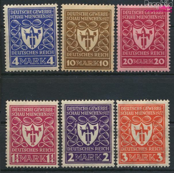 Briefmarken Deutsches Reich 1922 Mi 199-204 (kompl.Ausg.) postfrisch(9304978