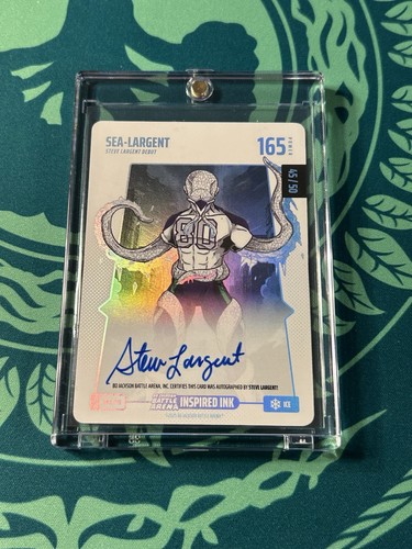 Steve Largent SEA-LARGENT BFA-129 Ice Auto 45/50 Bo Jackson Battle Arena Debut