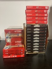 Lot of 22 Sealed Blank - Sony HF - TDK D90 - Maxell UR 90 - Audio Cassette Tapes