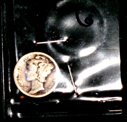 1918-S  SILVER MERCURY DIME - GRADES "GOOD"