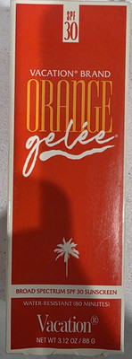 Vacation Orange Gelee SPF 30 Broad Spectrum Sunscreen Gel 3.12oz New In Box