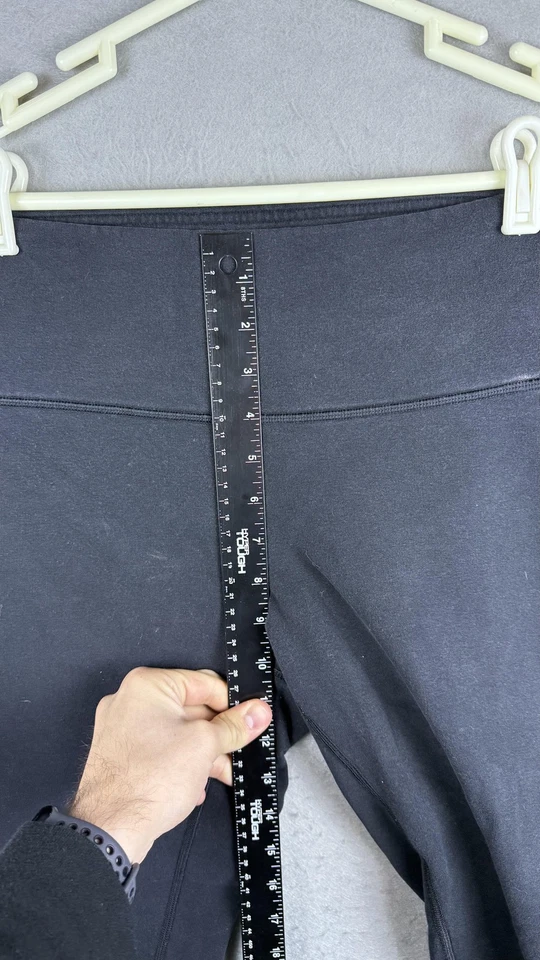 Pantalones Lululemon para mujer 10 negros forrados de vellón leggings yoga atléticos tiro alto Foto 2 de 4