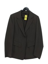 Donna Karan Damen Blazer UK 14 Grün 100% Wolle Mantel