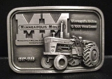 Minneapolis Moline  MM G1000 Vista Diesel Tractor Pewter Belt Buckle SpecCast LE